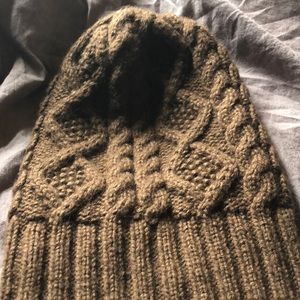 Alpaca blend cable knit hat
